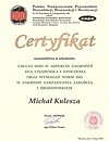 Certyfikat uczestnictwa w szkoleniu: Usługi DDD w aspekcie zagrożeń dla człowieka i otoczenia oraz wymagań norm ISO w zakresie zarządzania jakością i środowiskiem. Certyfikat uczestnictwa w szkoleniu: Usługi DDD w aspekcie zagrożeń dla człowieka i otoczenia oraz wymagań norm ISO w zakresie zarządzania jakością i środowiskiem.