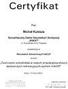 ertyfikat uczestnictwa w Warsztatach Szkoleniowych HACCP nt. Zwalczanie szkodników w małych przedsiębiorstwach spożywczych wdrażających system HACCP. ertyfikat uczestnictwa w Warsztatach Szkoleniowych HACCP nt. Zwalczanie szkodników w małych przedsiębiorstwach spożywczych wdrażających system HACCP.