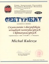 Certyfikat - Czyszczenie i dezynfekcja urządzeń wentylacyjnych i klimatyzacyjnych. Certyfikat - Czyszczenie i dezynfekcja urządzeń wentylacyjnych i klimatyzacyjnych.