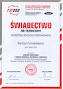Świadectwo ukończenia szkolenia z zakresu dezynfekcji, dezynsekcji i deratyzacji. Świadectwo ukończenia szkolenia z zakresu dezynfekcji, dezynsekcji i deratyzacji.
